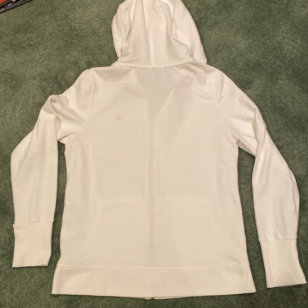 Tommy Hilfiger White Casual Gold Zip Hoodie- S - Picture 3 of 9